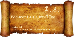 Pacurariu Azucséna névjegykártya